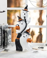 Glitzhome 21.75" Halloween Resin Stacked Ghost Porch Decor