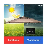 10 Feet 3 Tier Outdoor Patio Umbrella with Double Vented