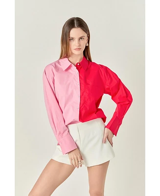 English Factory Women's Colorblock Shirt