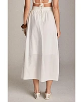 English Factory Women's Lace trimed midi skirt