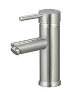 Single Hole Single-Handle Bathroom Faucet With Pop Up Drain Brushed Nickel