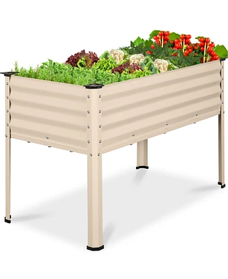 Best Choice Products 48x24x30in Elevated Galvanized Metal Garden Bed w/ Corner Protectors