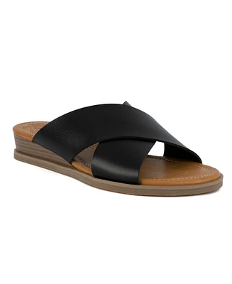 Sugar Women's Jumble Criss Cross Wedge Sandals