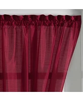 Colette Faux Silk 28" x 72" Sidelight Door Window Panel