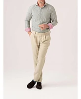 Koy Clothing Men's Crocodile Long Sleeve Linen Shirt