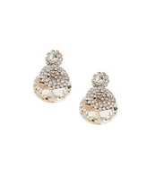 Sohi Womens Silver Stone Drop Earrings
