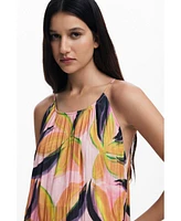 Desigual Women's Crinkled effect midi dress