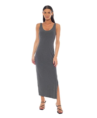 Bebe Women's V-Neck Tank Rib Maxi Dress