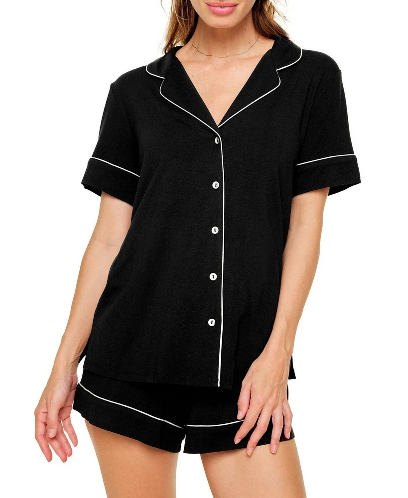 Adore Me Women's Jane Pajama Shirt & Shorts Set