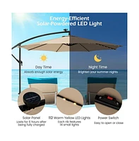 Mondawe 10 Feet Patio Umbrella with 112 Solar-Powered Led Lights