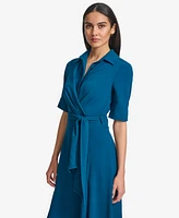 Calvin Klein Women's Collared Short-Sleeve Shirtdress