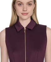 Calvin Klein Women's Sleeveless Scuba A-Line Dress