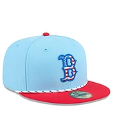 New Era Men's Light Blue/Red Boston Red Sox 2025 Fourth of July 59FIFTY Fitted Hat