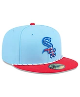 New Era Men's Light Blue/Red Chicago White Sox 2025 Fourth of July 59FIFTY Fitted Hat
