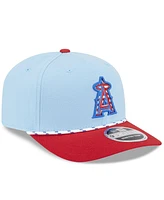 New Era Men's Light Blue/Red Los Angeles Angels 2025 Fourth of July 9SEVENTY Adjustable Hat