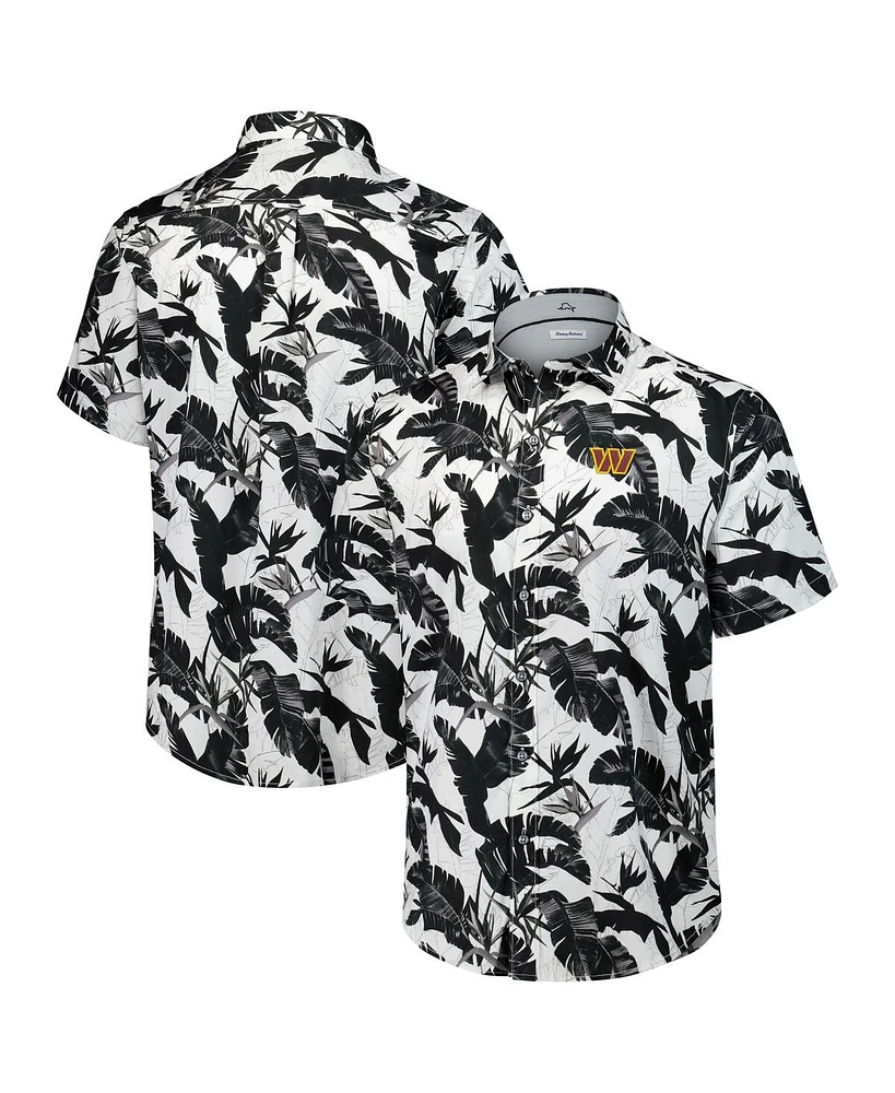 Tommy Bahama Men's Black Washington Commanders Sunnyvale Blooms Camp Button-Up Shirt