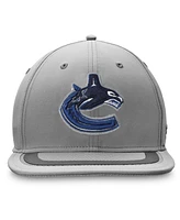 Fanatics Men's Gray Vancouver Canucks Authentic Pro Home Ice Snapback Hat