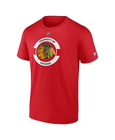 Fanatics Men's Red Chicago Blackhawks Authentic Pro Core Secondary T-Shirt
