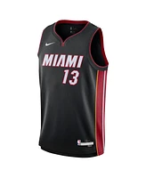 Nike Big Boys and Girls Bam Adebayo Black Miami Heat Swingman Icon Edition Jersey