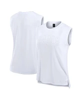 Fanatics Women's White Los Angeles Rams Studio Gym Tank Top