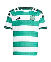 Adidas Big Boys and Girls White Celtic 2025/26 Replica Jersey