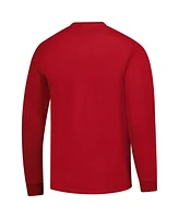 Fanatics Unlabeled Men's Crimson Indiana Hoosiers Logo Long Sleeve T-Shirt