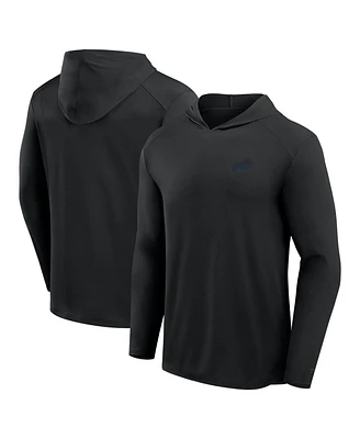 Fanatics Men's Black Buffalo Bills Front Office Power Mono Long Sleeve Hoodie T-Shirt