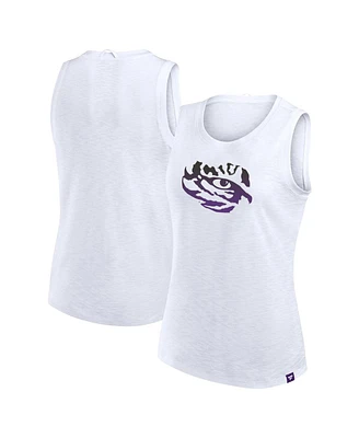 Fanatics Women's White Lsu Tigers Activate Slub Tank Top