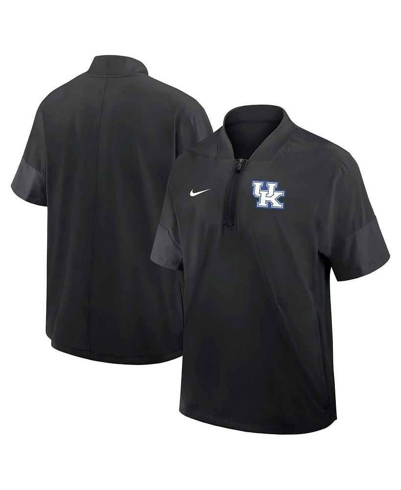 Nike Men's Black Kentucky Wildcats 2025 Sideline Coaches Lightweight Short Sleeve Jacket