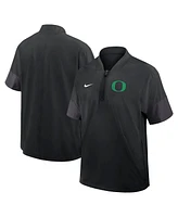 Nike Men's Black Oregon Ducks 2025 Sideline Coaches Lightweight Short Sleeve Jacket