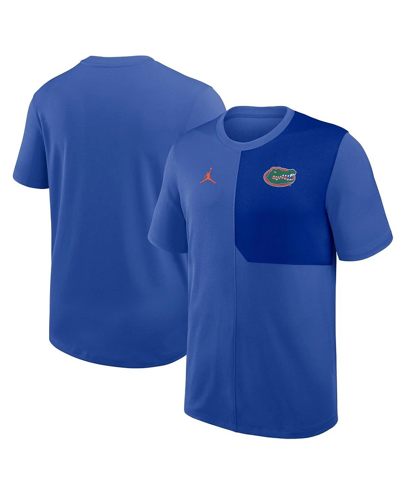 Jordan Men's Royal Florida Gators 2025 Sideline Uv Performance Coach T-Shirt