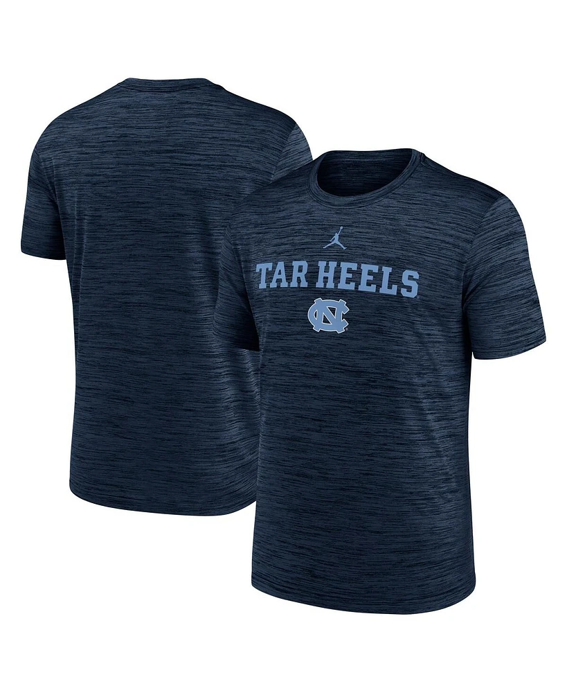 Jordan Men's Navy North Carolina Tar Heels 2025 Sideline Velocity Performance T-Shirt