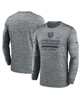 Nike Men's Gray Chicago Bears Sideline Velocity Performance Long Sleeve T-Shirt