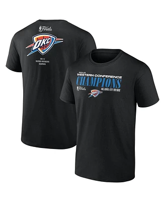 Fanatics Men's Black Oklahoma City Thunder 2025 Western Conference Champions Basketball T-Shirt