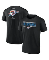 Fanatics Men's Black Oklahoma City Thunder 2025 Western Conference Champions Basketball T-Shirt