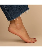 By Adina Eden Solid Jewish Charms Anklet 14K