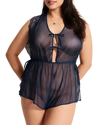 Adore Me Plus Juli Romper Lingerie
