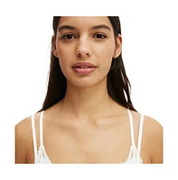 Cotton On Women's Peached Jersey Lace Cami