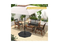 4-Piece Fillable Umbrella Base Stand for Garden Yard Poolside
