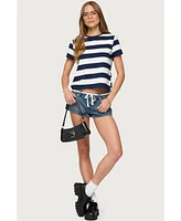 Edikted Women's Valetta Oversized Striped T Shirt