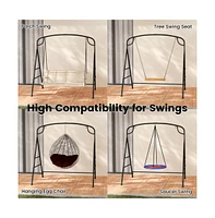 Outdoor Metal Swing Stand with 4 Support Bars and 2 Hanging Ways