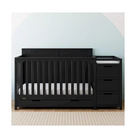 Graco Hadley 5-in-1 Convertible Crib and Changer with Drawer (Black)
