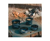 Naturehike 4 in 1 Premium Camping Cookware Set – Lightweight Aluminum Pots with Multi-Use Lids,Upgraded Handle,Compact&Space-Saving,Only 1.32lb