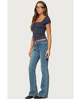 Edikted Women's Stefania Polka Dot Top