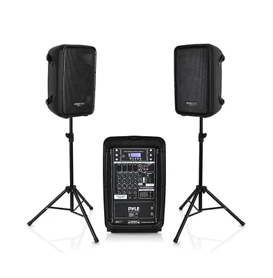 Pyle Pa Speaker Dj Mixer Bundle