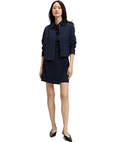 Boss by Hugo Women's Matte Fabric High-Neck Top
