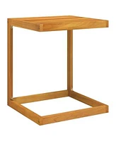 Vidaxl C Table 16.5x15.7x19.7 Solid Wood Acacia