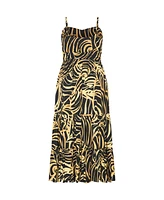 City Chic Plus Kehlani Print Maxi Dress