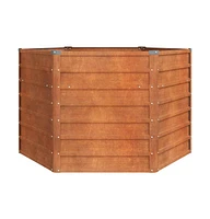 vidaXL Garden Raised Bed Rusty 50.8"x50.8"x30.3" Corten Steel