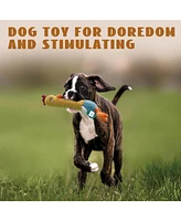 Nocciola 2 in 1 Chicken Lives Twice Dog Toy, Cute Stuffed Toys with Large Durable Rubber Squeaky Core
